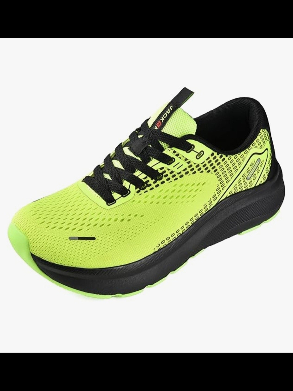Jackshibo Men's Neon Lime Athletic Swim Shoe - Black Accents #71